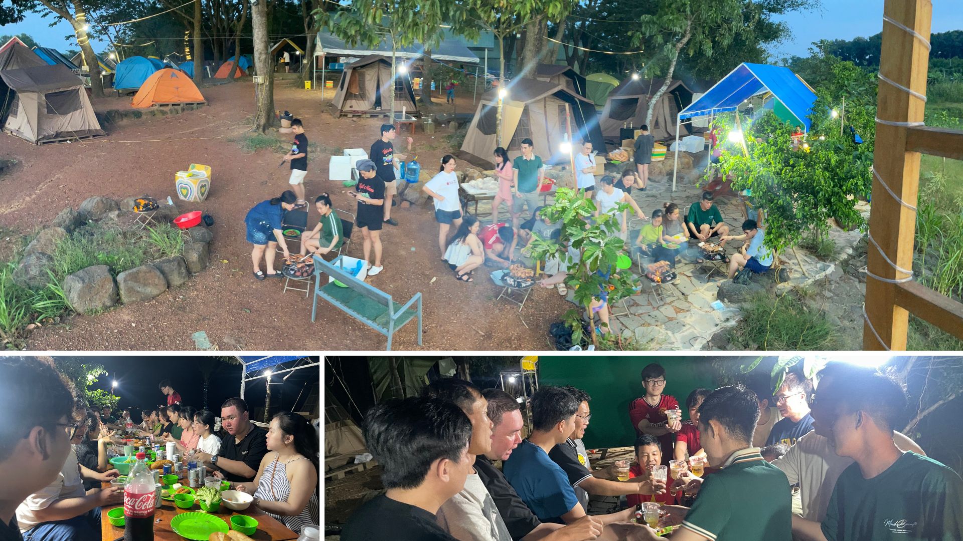 Toàn cảnh hoạt động BBQ ngoài trời tại khu cắm trại - Mỗi người một nhiệm vụ riêng